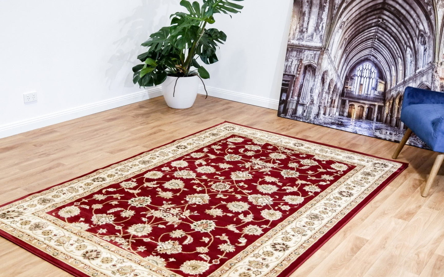 Agrabah Traditional Rug 173 Burgundy.