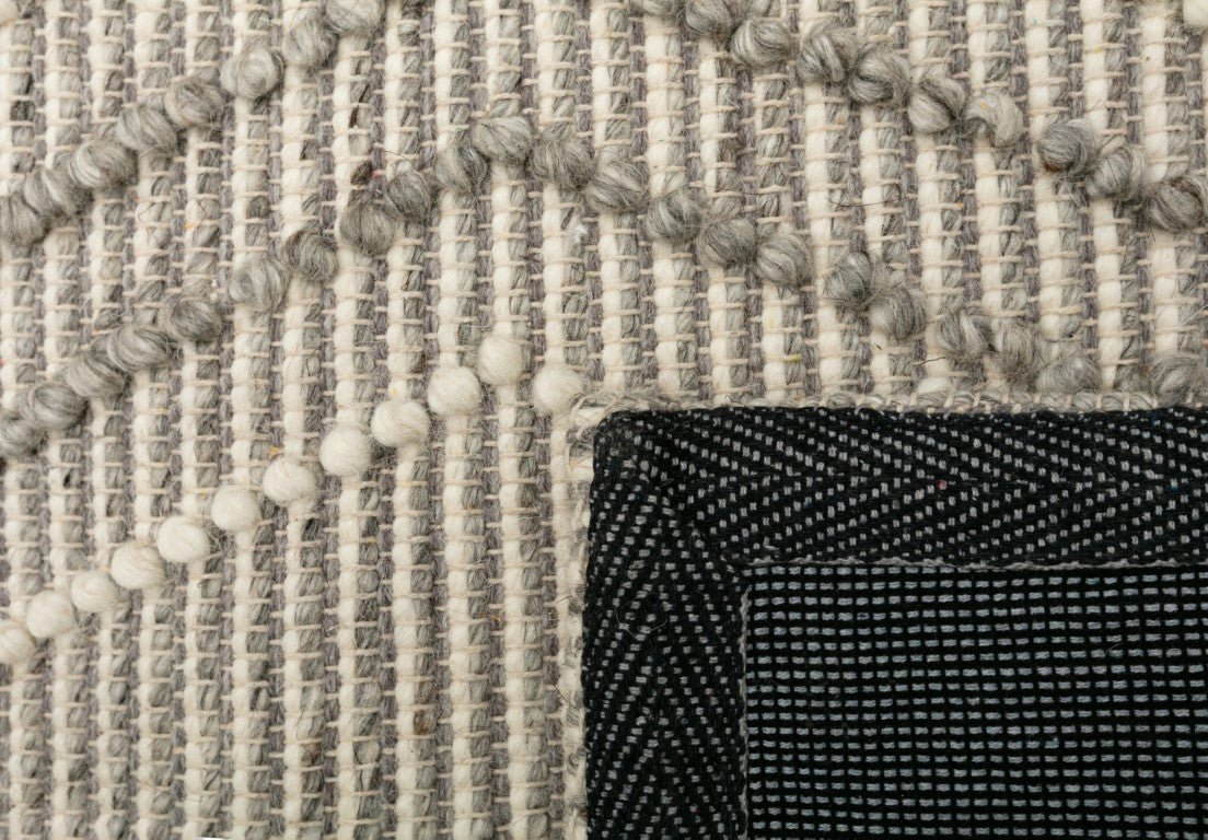 Anita Wool Modern Rug Silver Grey.