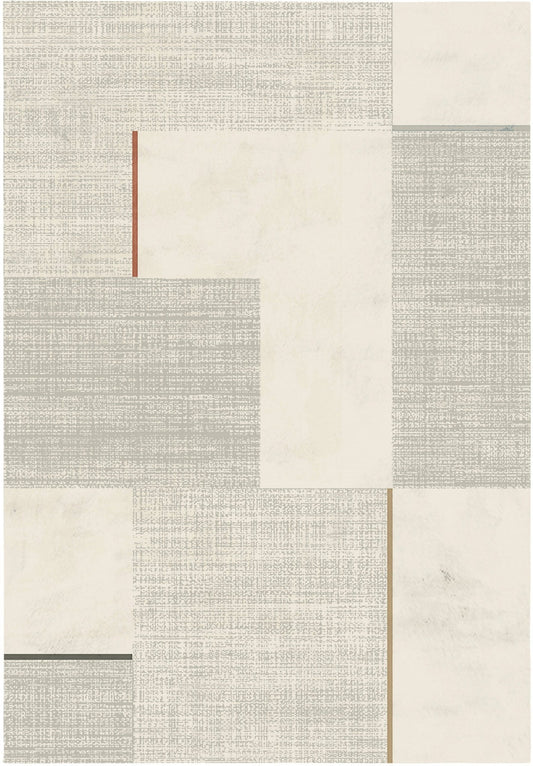 Prudence floor large carpet Rug 17255 Grey Ivory.