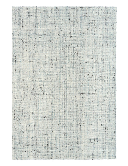 Cleo Blue textured area rug, light blue speckled design in full view