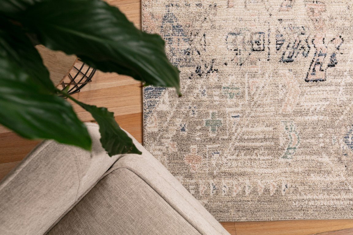Cozy Contemporary Rug 5443 Dark Beige Beige.
