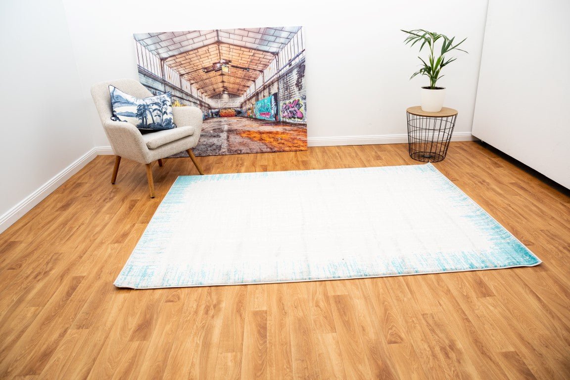 Focus Rug 8761 Grey Turquoise.