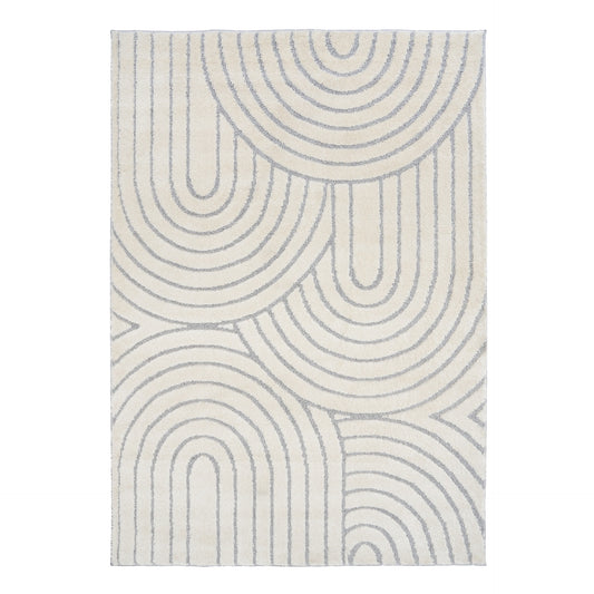 Marli Shagg Rug 12415 Ivory Light Grey.