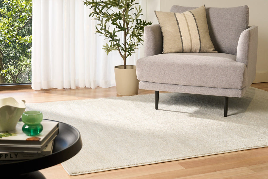 Ivory Polypropylene Area Rug , Soft & Stain Resistant , Nori - rug image 1