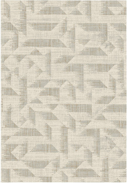 Transitional area rug with light stone geometric abstract pattern, woven look | Prudence Cheap Rug Transitional 17257 Stone Modern Abstract Living Room Rug - Rugs Point Australia