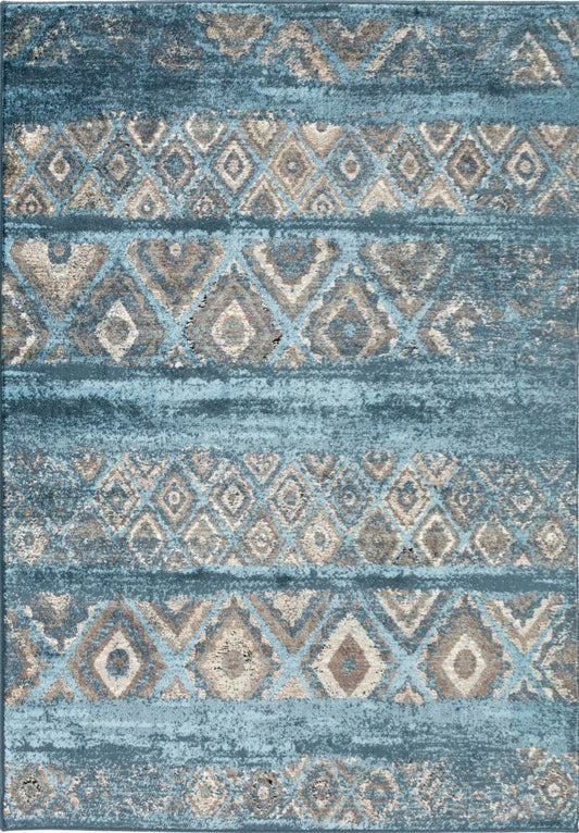 Raffia Rug 2367 Blue colour.