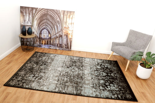 Raffia Multi-purpose Rug 7444 Black.