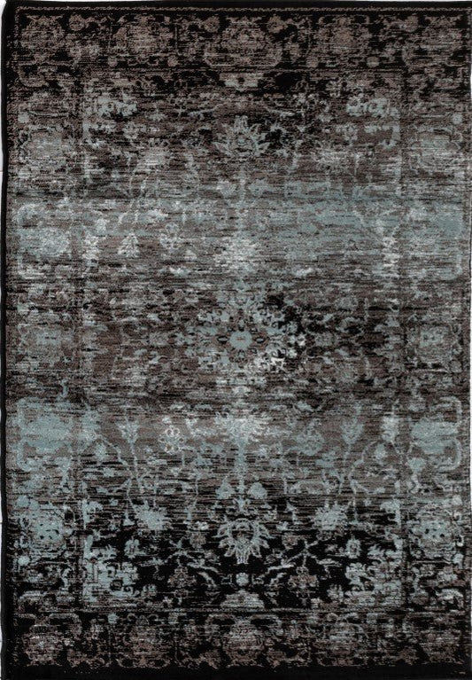 Raffia Multi-purpose Rug 7444 Black.