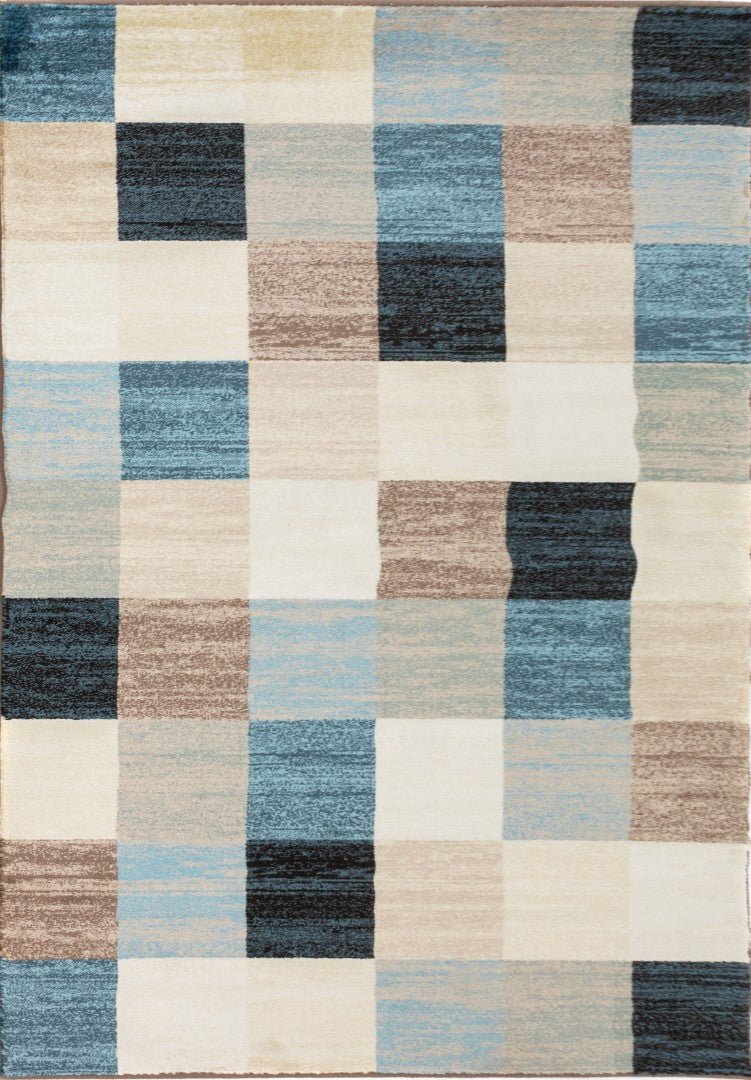 Raffia Rug 0923 Blue Ivory.
