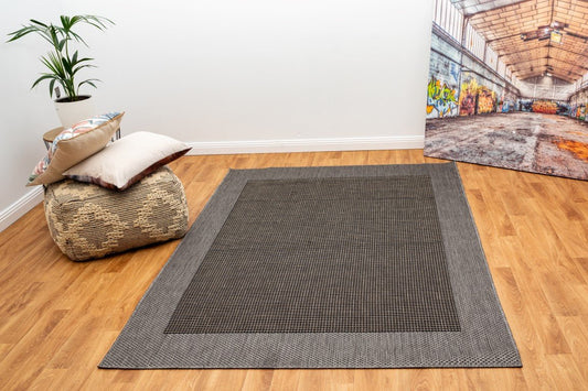 Suva rug runner rubber baked Black Grey 17/212.