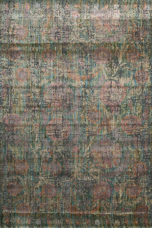 Multicolor abstract area rug with dense woven texture, flat close-up view | Zarita 160 GC3 Modern Abstract Polypropylene Area Rug - Rugs Point Australia