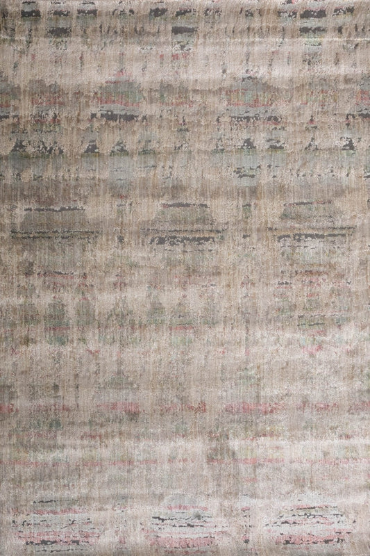 Faded distressed abstract rug with beige, gray, and muted red specks, flat weave | Zarita Rug 561 GC3 Modern Polypropylene Area Rug - Rugs Point Australia