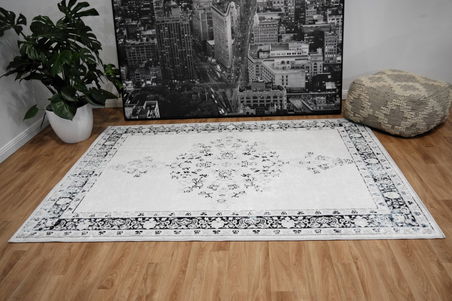 Focus Rug 1511 Grey Black.