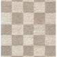 Eco Weave Checkered Beige and Ivory Jute and Wool Rug