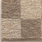 Eco Weave Checkered Beige and Ivory Jute and Wool Rug
