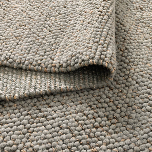 Eco Weave Duck Egg Blue Jute and Wool Rug