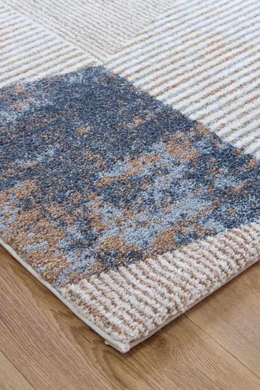 Indulgence Geometric Shapes Blue Multi Rug - INDU006