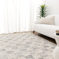 Jade Distressed Checkers Grey Beige Rug - JADE004