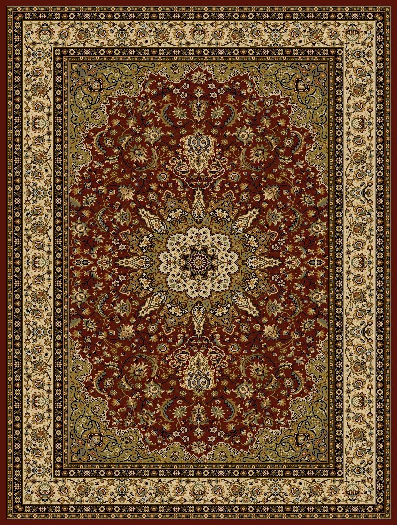 Traditional dark red rug with central floral medallion and detailed corner motifs | Agrabah Traditional Rug 119 Burgundy Modern Polypropylene Area Rug - Rugs Point Australia