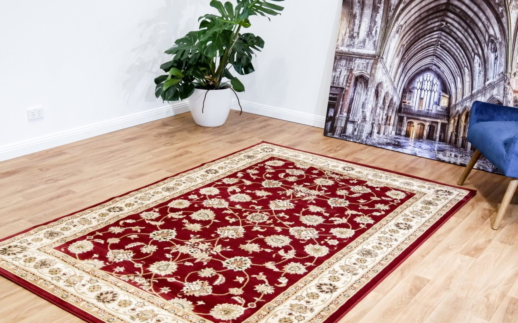 Agrabah Traditional Rug 173 Burgundy.