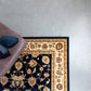 Navy traditional rug corner with gold floral vines and cream border | Agrabah Traditional Rug 173 Navy Vintage Traditional Floor Rug - Rugs Point Australia