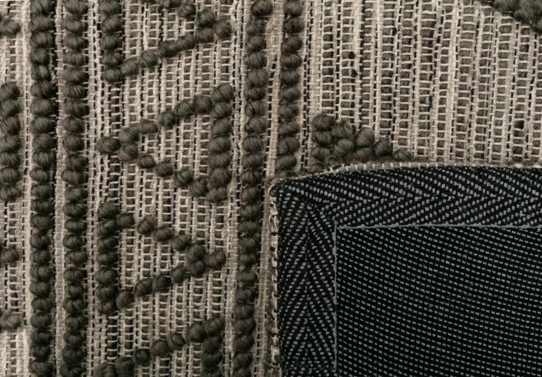 Anita  modern wool floor Rug Charcoal 10205.