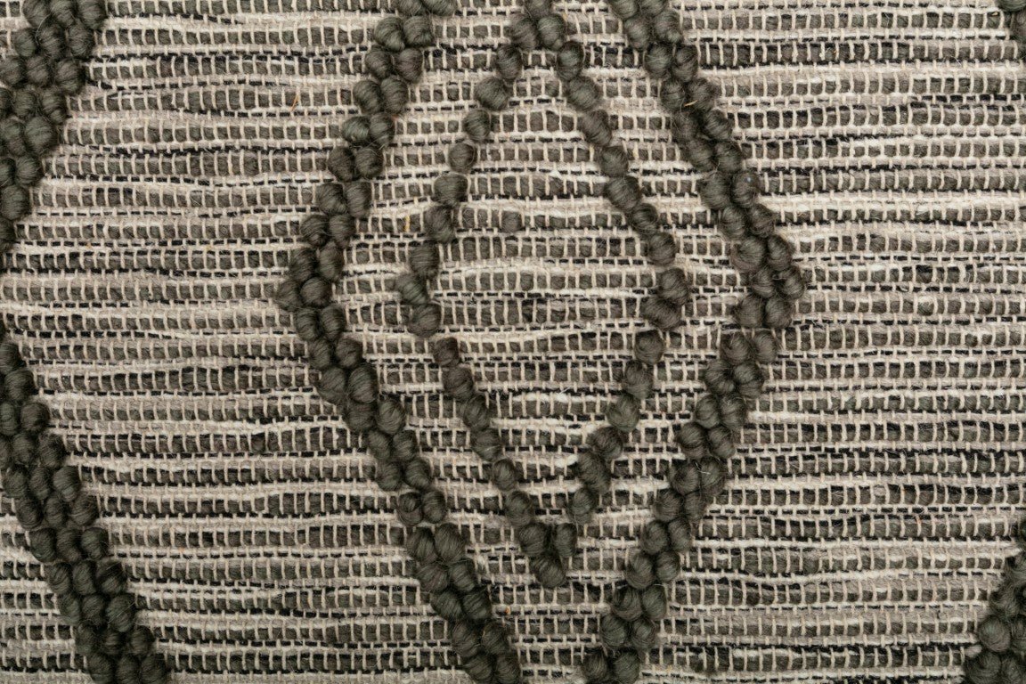Anita  modern wool floor Rug Charcoal 10205.