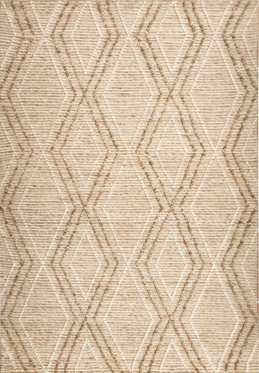 Anita Wool Modern Rug Beige.