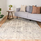 ARUBA 6908 area rug with distressed abstract light beige and gray pattern
