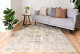 ARUBA 6908 area rug with distressed abstract light beige and gray pattern