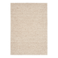 Beige woven area rug with textured flat surface
