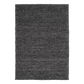 Charcoal textured area rug, rectangular flat weave