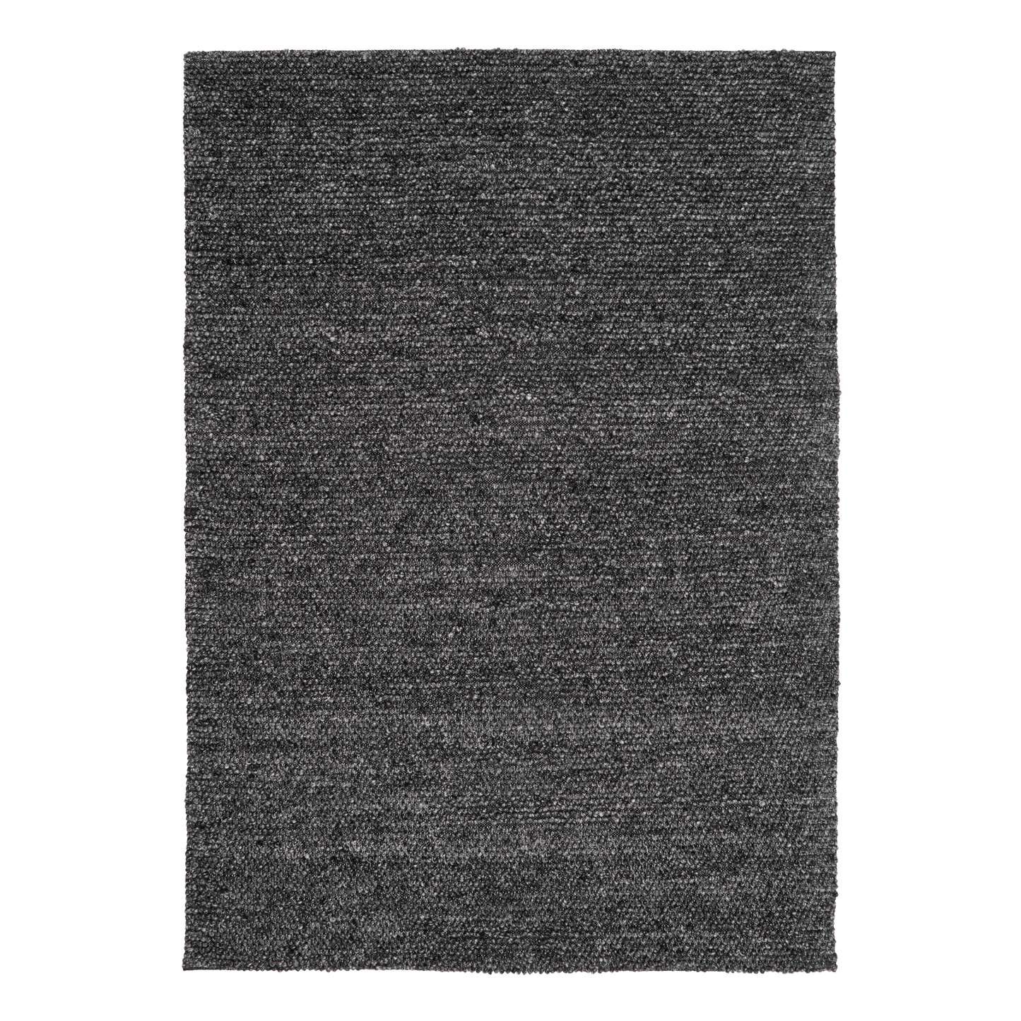 Charcoal textured area rug, rectangular flat weave