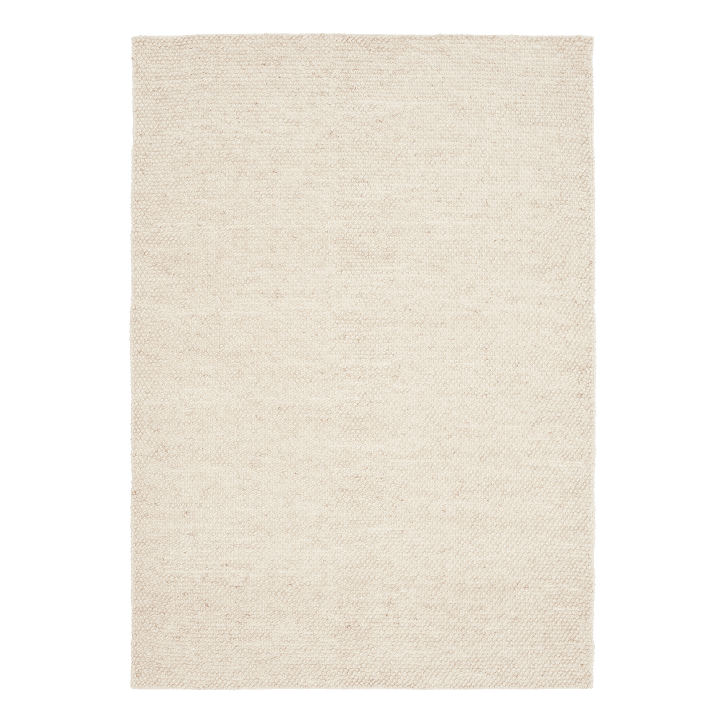 Cream woven area rug with fine textured surface