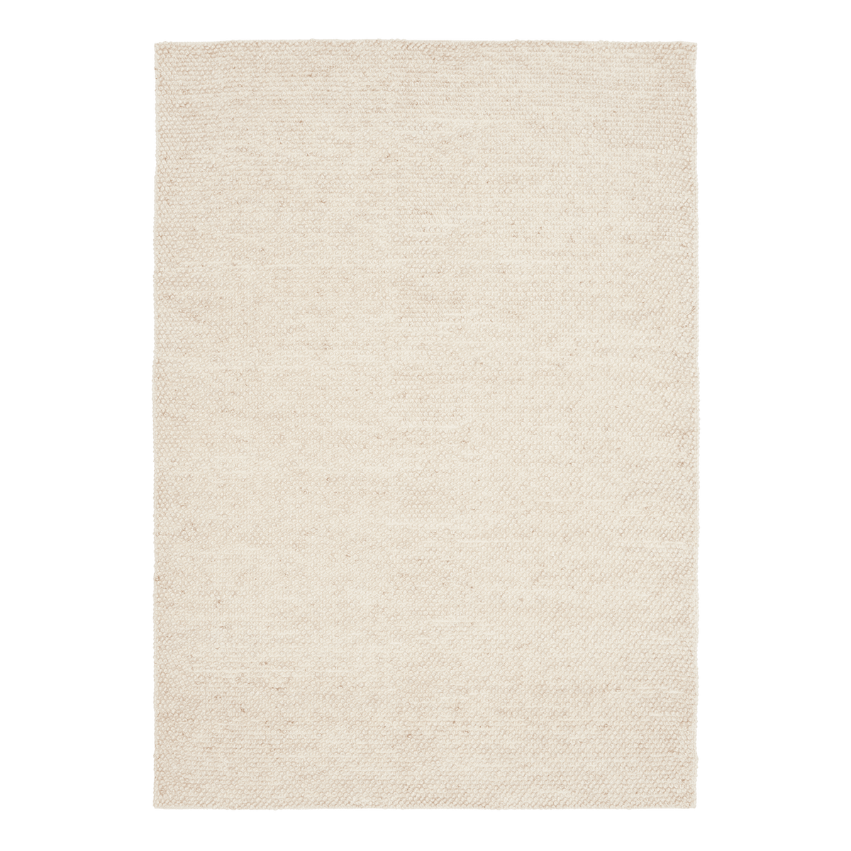 Cream woven area rug with fine textured surface