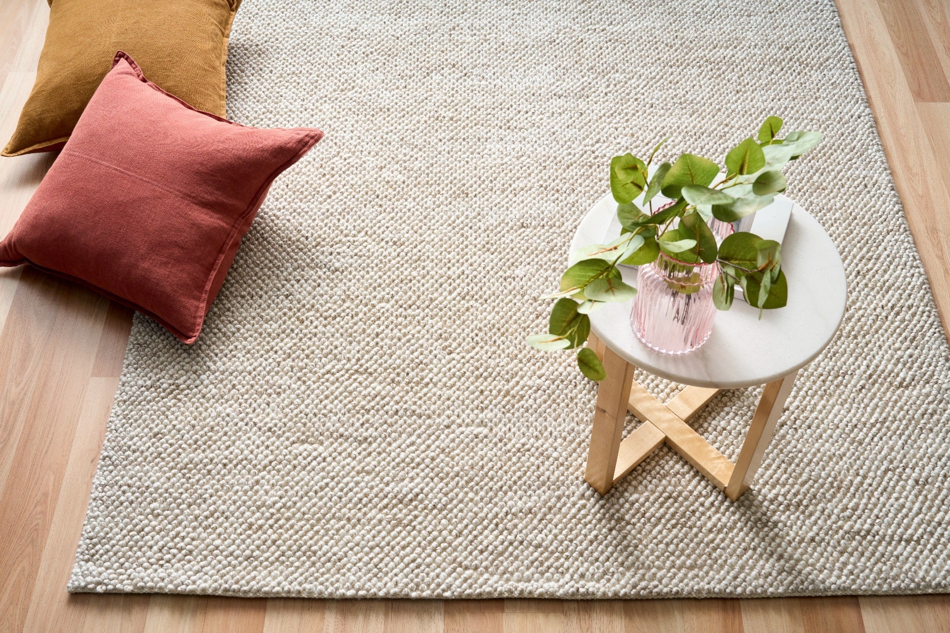 Avenue Lexicon area rug, light beige textured woven pattern