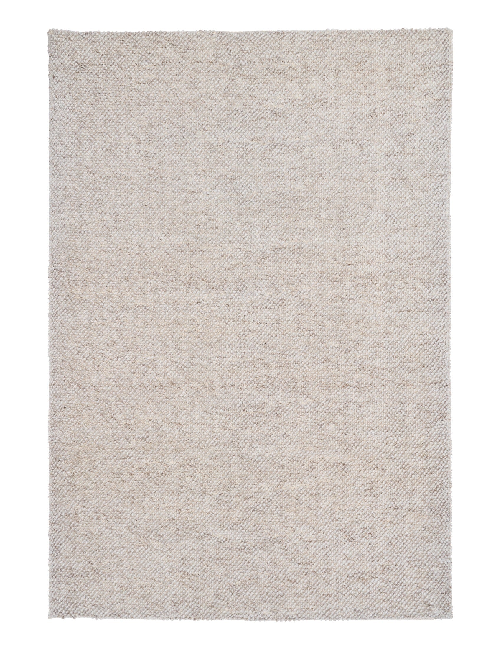 Light beige textured woven area rug, square