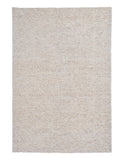 Light beige textured woven area rug, square