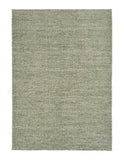 Olive green area rug with tight textured weave, square edge