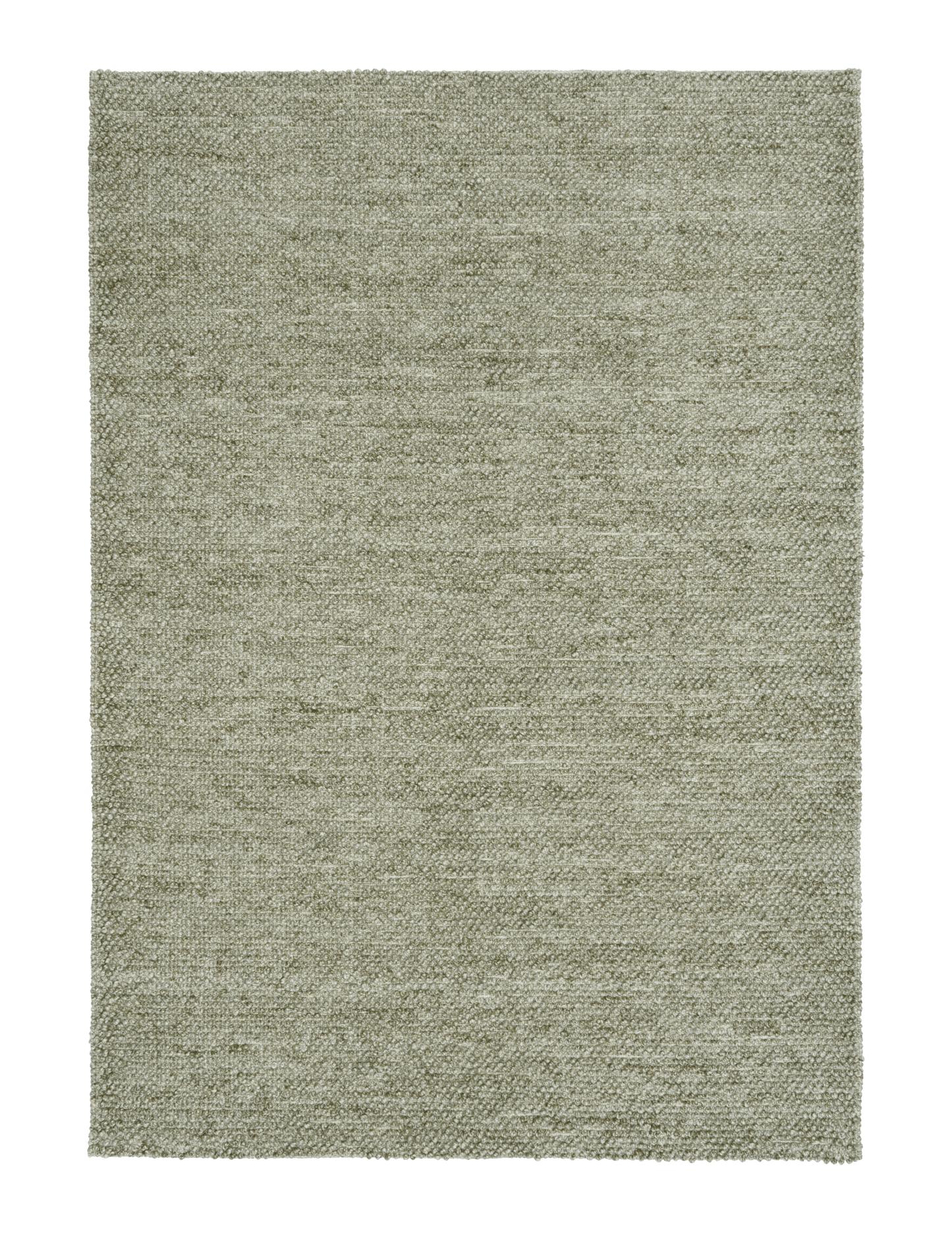 Olive green textured area rug, centered view