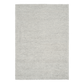 Grey textured area rug, flat-woven loop pile, square view