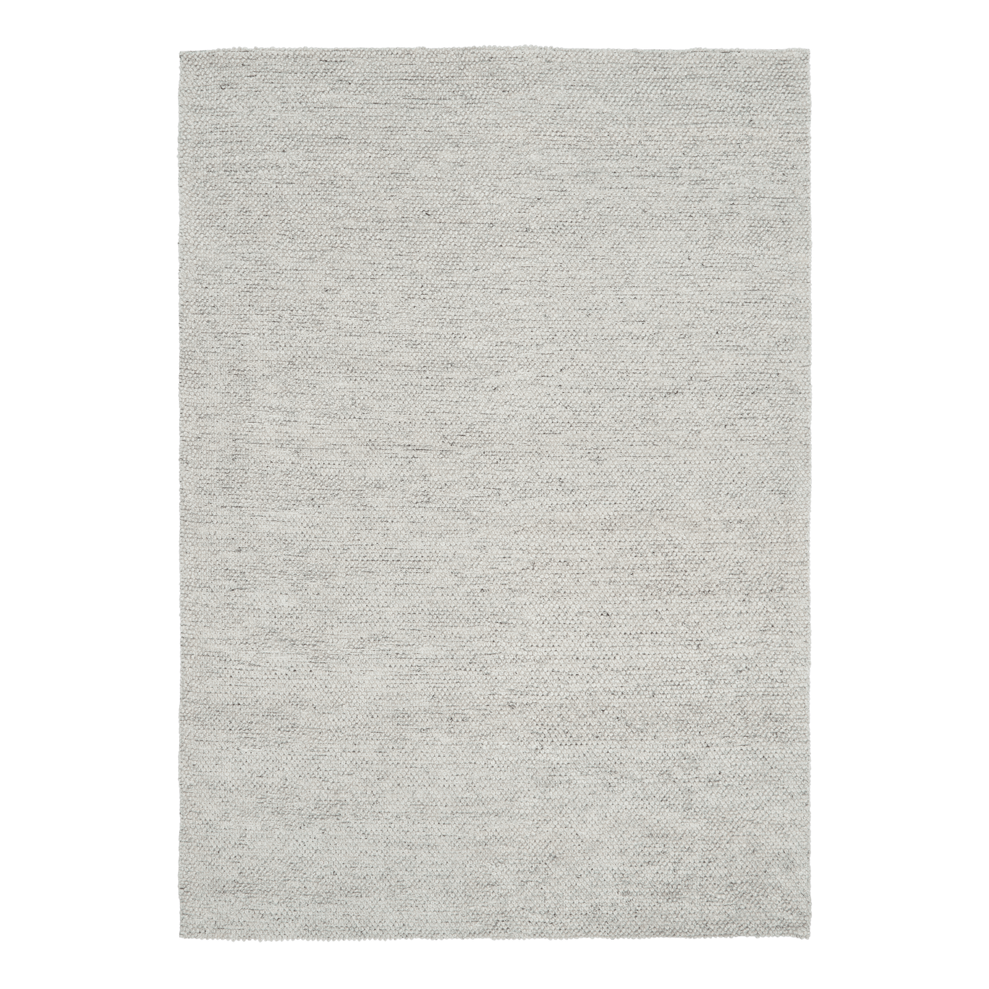 Grey textured area rug, flat-woven loop pile, square view