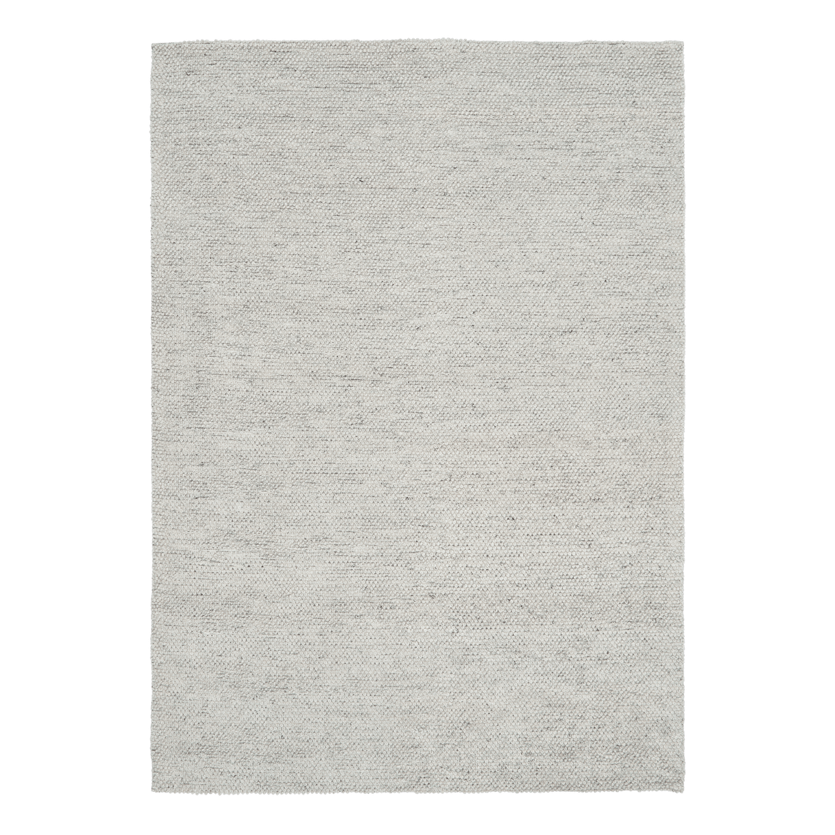 Grey textured area rug, flat-woven loop pile, square view