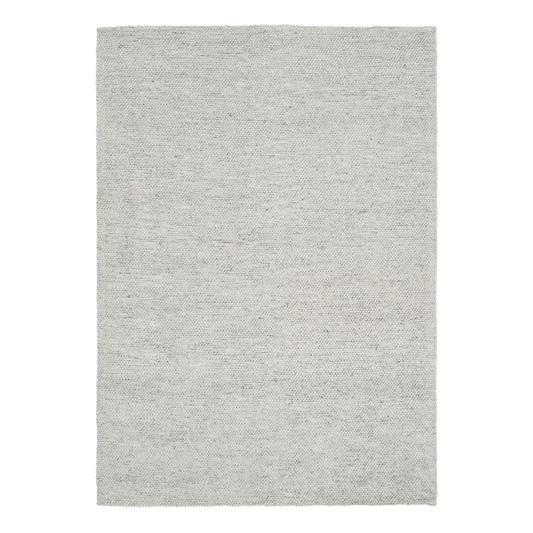 Grey textured area rug, flat-woven loop pile, square view