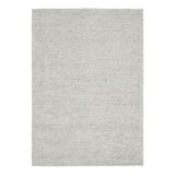 Grey textured area rug, flat-woven loop pile, square view