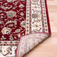 BALUCHI Bordeaux area rug with floral vine pattern, cream border and dark red edge | Baluchi Traditional Rug Vintage Traditional Floor Rug - Rugs Point Australia