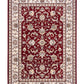 BALUCHI Bordeaux rug with detailed floral trellis, cream frame border on red | Baluchi Traditional Rug Vintage Traditional Floor Rug - Rugs Point Australia