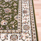 BALUCHI green floral patterned area rug showing full border and cream center strip | Baluchi Traditional 300x400cm and all sizes Rug Vintage Traditional Polypropylene Area Rug - Rugs Point Australia