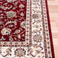 Burgundy and cream ornamental area rug corner with detailed border and floral vines | Baluchi Traditional floor Carpet Rug Vintage Traditional Floor Rug - Rugs Point Australia
