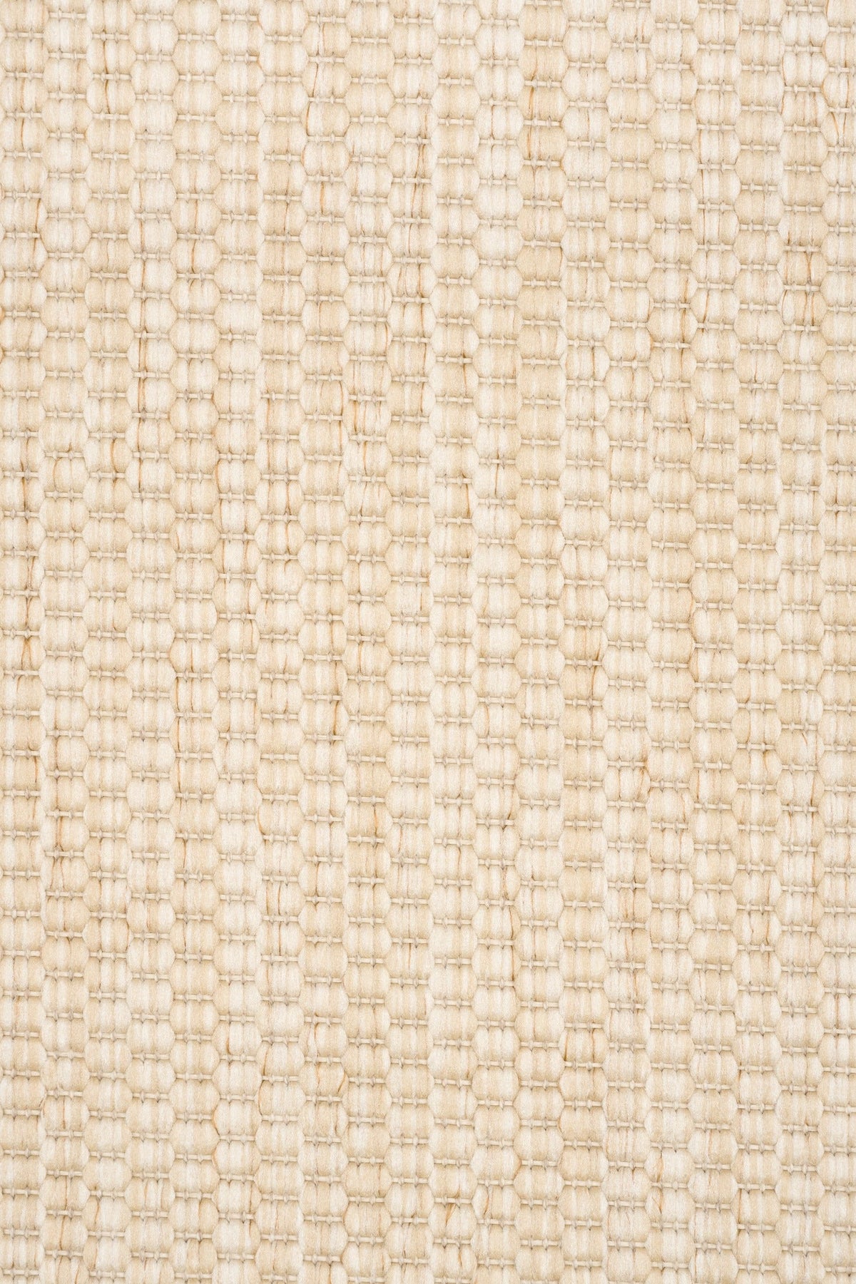 Light cream woven rug with tight grid loop pattern